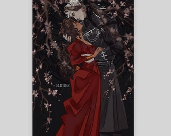 Helena and Kaine Alchemised blossom A5 print