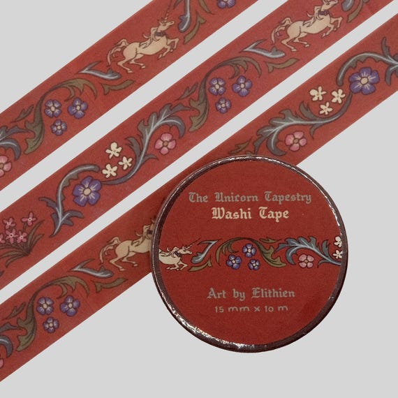 The Unicorn Tapestry red washi tape