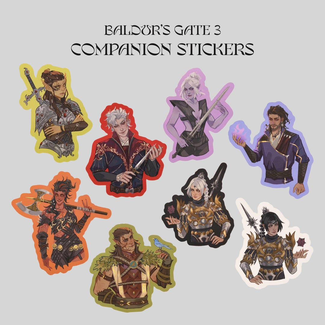 Baldurs Gate 3 Companion stickers