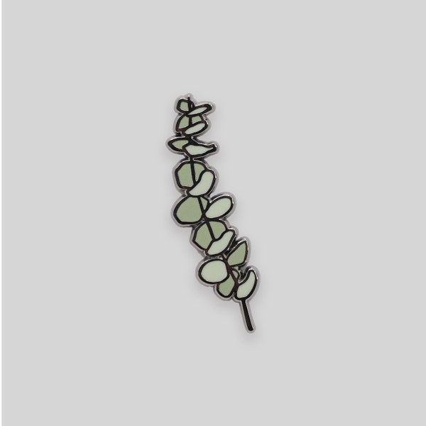 Eucalyptus branch enamel pin