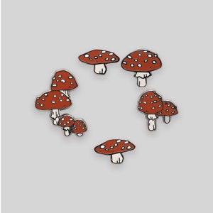 SET - Fairy circle toadstool enamel pin set