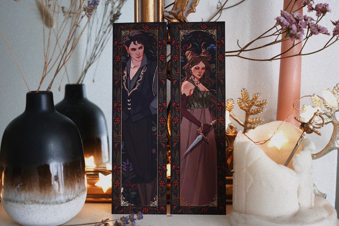 Jude & Cardan The Cruel Prince gold foil reversible bookmark