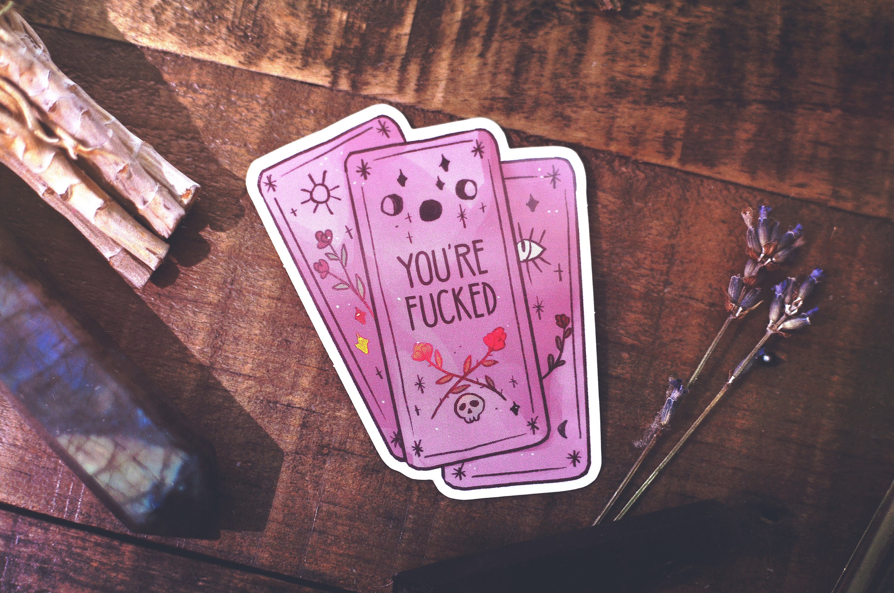 You're F*cked Tarot Sticker
