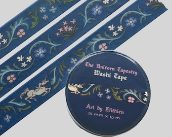 The Unicorn Tapestry blue washi tape