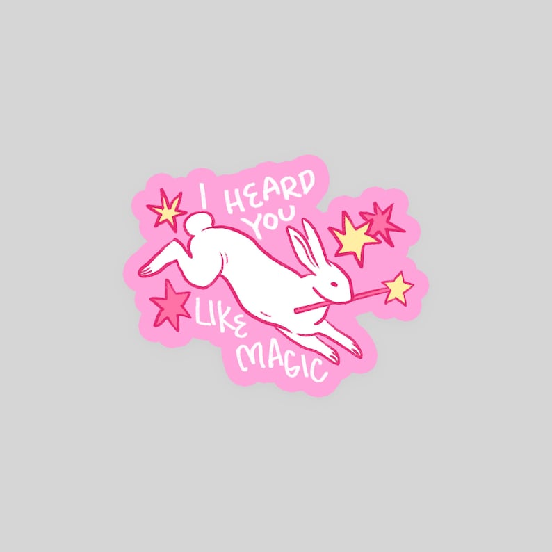 Oí que te gustan las pegatinas mágicas sáficas queer imagen 1