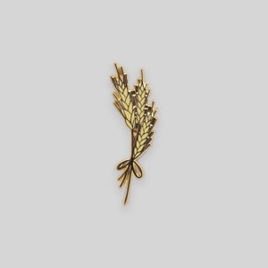 Wheat bunch enamel pin