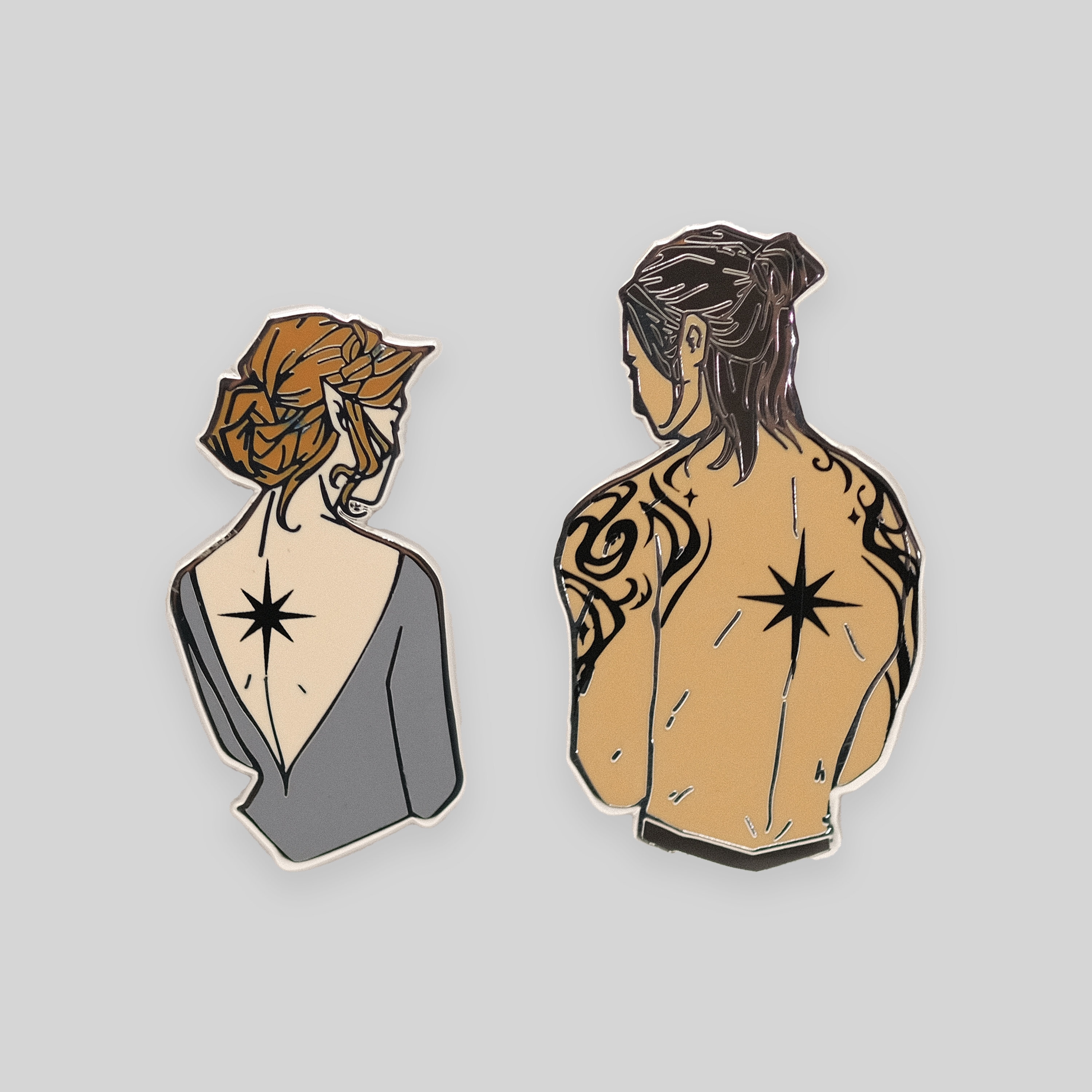 SET - Nesta and Cassian ACOTAR Bargain Tattoo Enamel Pin Set