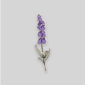 Lavender flower enamel pin