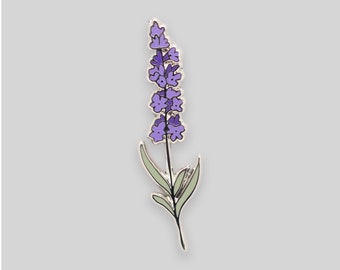 Lavender flower enamel pin
