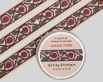 A Court of Thorns and Roses cream washi tape