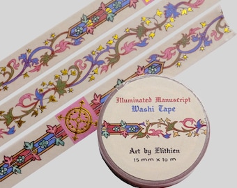Medieval Illuminated Manuscript gold foil washi tape