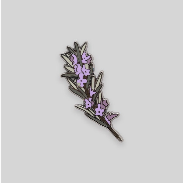 Rosemary flower herb enamel pin