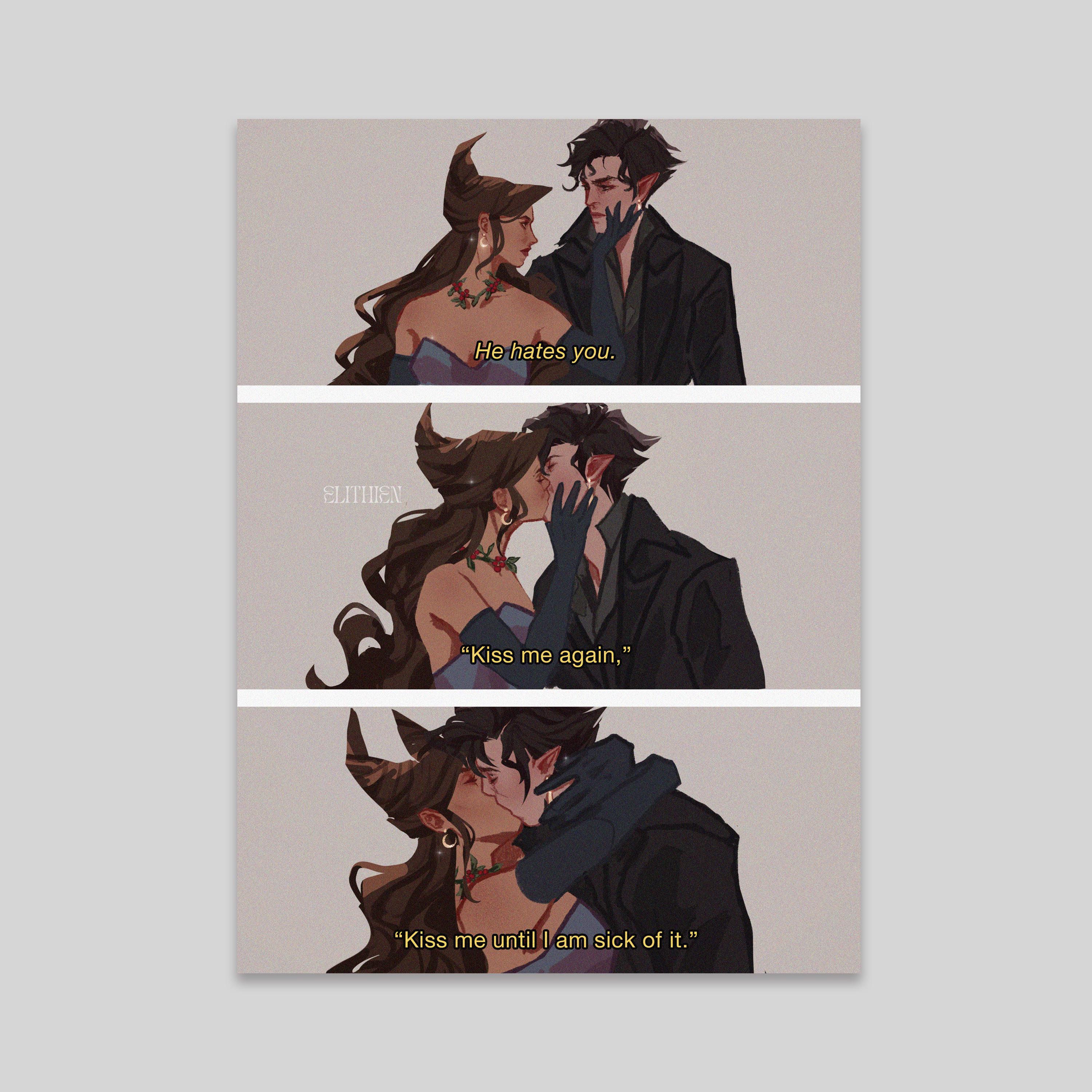 Jude and Cardan the Cruel Prince Kiss Me Again A5 Print - Etsy Ireland