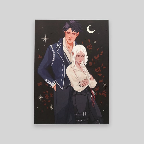 Manon and Dorian Throne of Glass A5 print