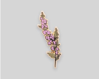 Heather flower enamel pin