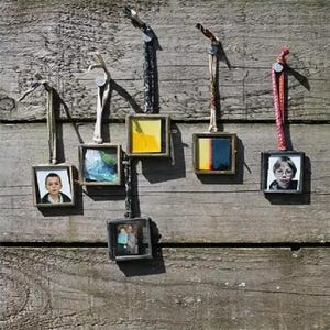 2x2 mini glass brass frame, mini kiko glas frame, double glass hanging photo frame, picture frame, kiko glass frame, hanging photo frame