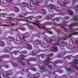 Fabric purple flames, 1.12 x 1.00 m