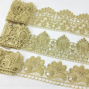 Gold lace edge decorative fabric, suitable for cake tassels, wedding bridal dresses, clothing or jewelry, handicrafts and sewing