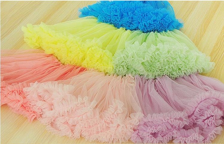 Fluffy Tulle Fabric for Tutu Dresses, Lolita Style, Pleated Mesh