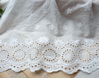 1YARD high quality white cotton edge lace lace cotton edge seam lace