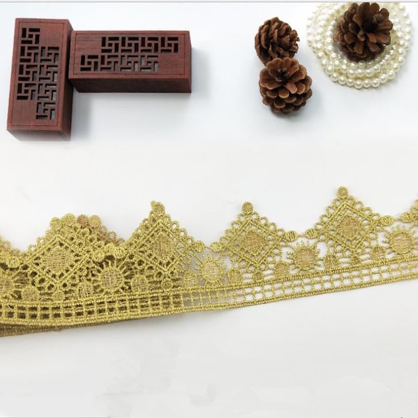 Gold Lace Trim Etsy