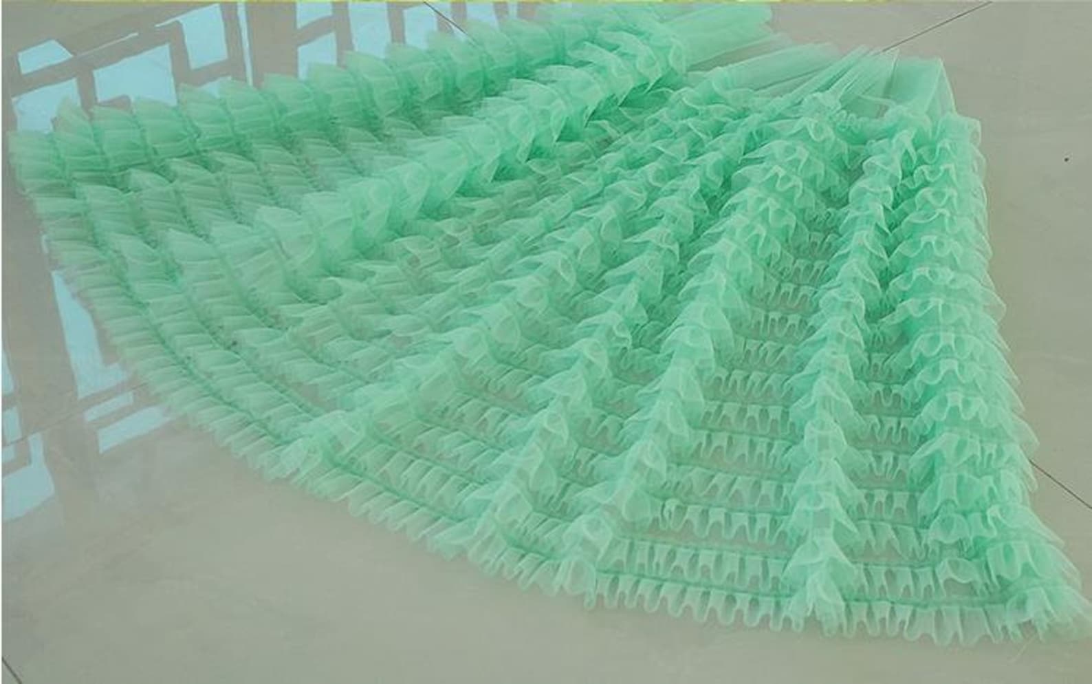 Polyester Tulle Flounce Puff Skirt Paneled main image 0