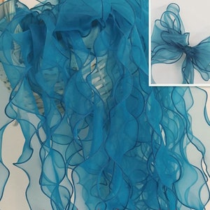 Multicolor organza lace trim, suitable for bow wedding dresses, bouquets, gift packaging 1.96&quot; wide