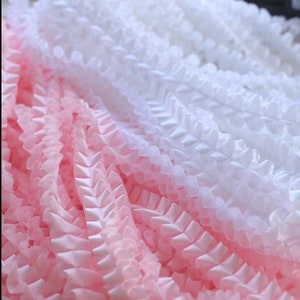 1.57&quot; Wide Ribbon Pleated Lace Fit Belt Pleated Lace DIY Fabric Decoration Material