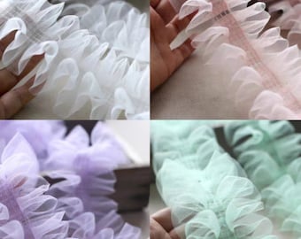 Soft tulle pleated chiffon ruffled lace, suitable for Tutu dresses, cakes, weddings, sewing