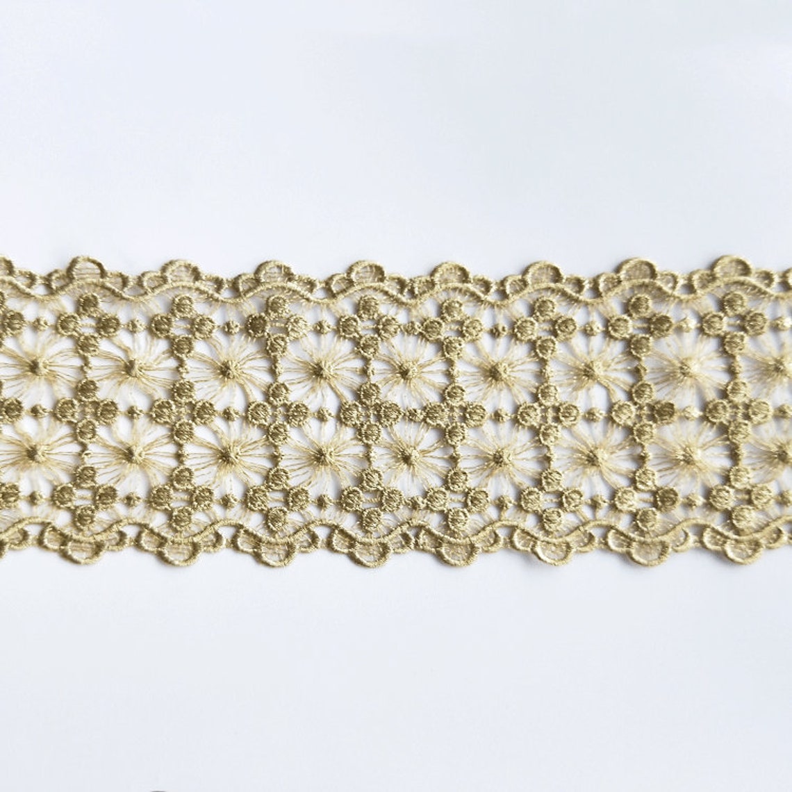 1yards Gold Lace Trim, Lace Trim, Lace Trim Ribbon, Wholesale Lace ...