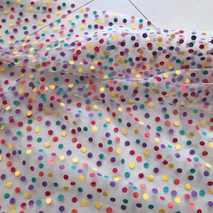 Color dot fabric, girl dress fabric, ballet tutu lace fabric, flower girl dress fabric,