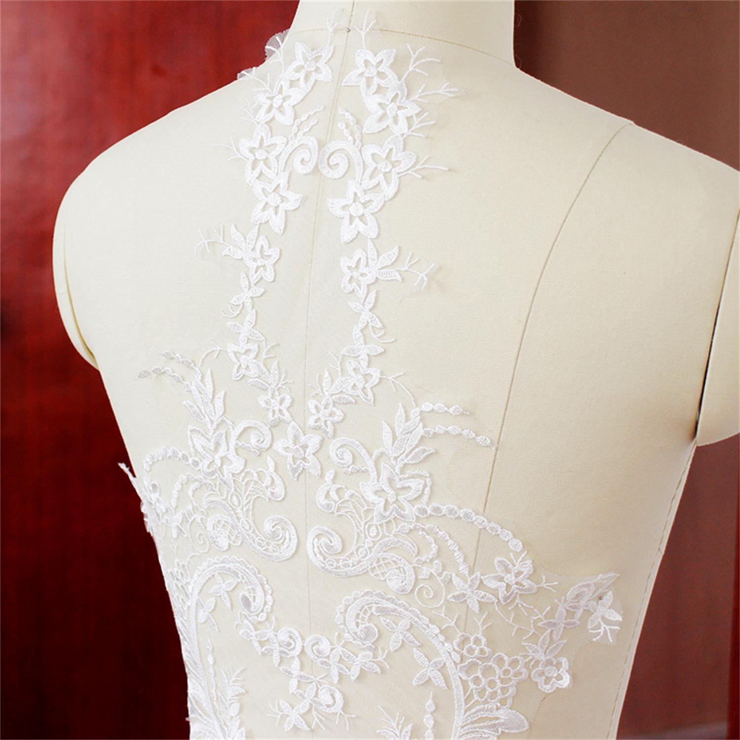 White and Black Lace Appliqué Costume Design Jewelry Design Etsy