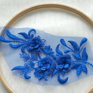 Colorful 3D lace applique dress DIY decoration
