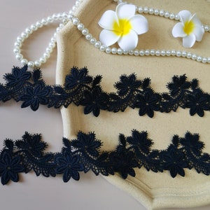 2.1 inches wide Venetian floral lace trim, stylish white hollow lace trim, suitable for brides, belts, bedding, handbags