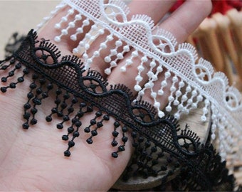 Off White Venice Lace Trim Exquisite Fringe Lace Wedding Bridal Collar Applique Bracelet Jewelry Design