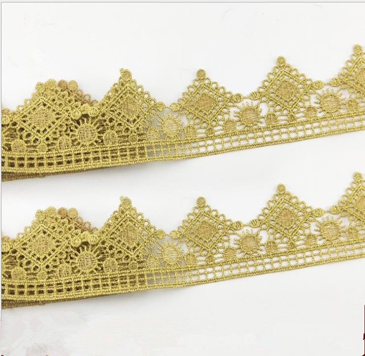 Metallic Goldtone Lacetrimmed Goldtrimmed Lace Trim Etsy