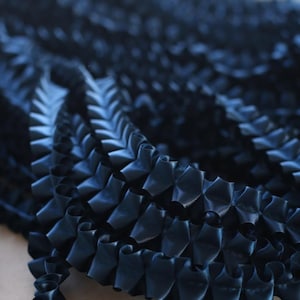 1.18&quot; soft pleated lace trim, high quality pleated lace fabric, home decor 2YARDS
