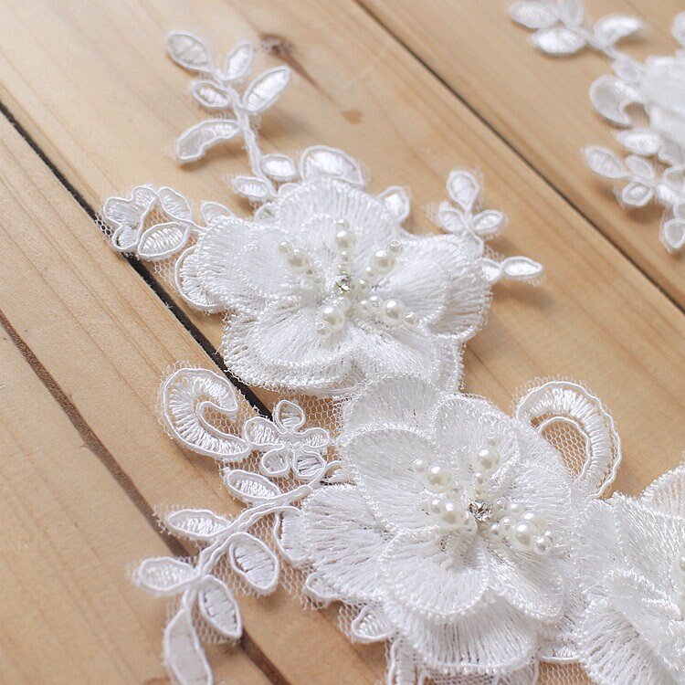 Ivory Beaded Lattice Lace Penelope Cf main image 1
