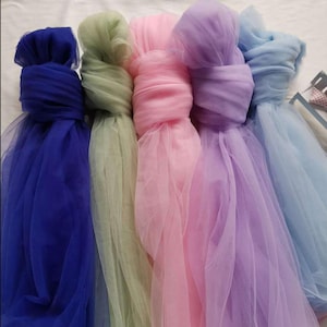 Multi-color soft tulle fabric, special American net yarn, veil, dress, ballet skirt, party decoration