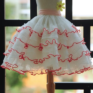 Organ pleated ruffled lace Lolita style princess skirt, doll skirt fabric,