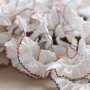 2CM wide cotton cloth color red dog tooth edge pleated lace suitable for DIY doll clothes hat edge 2 meters