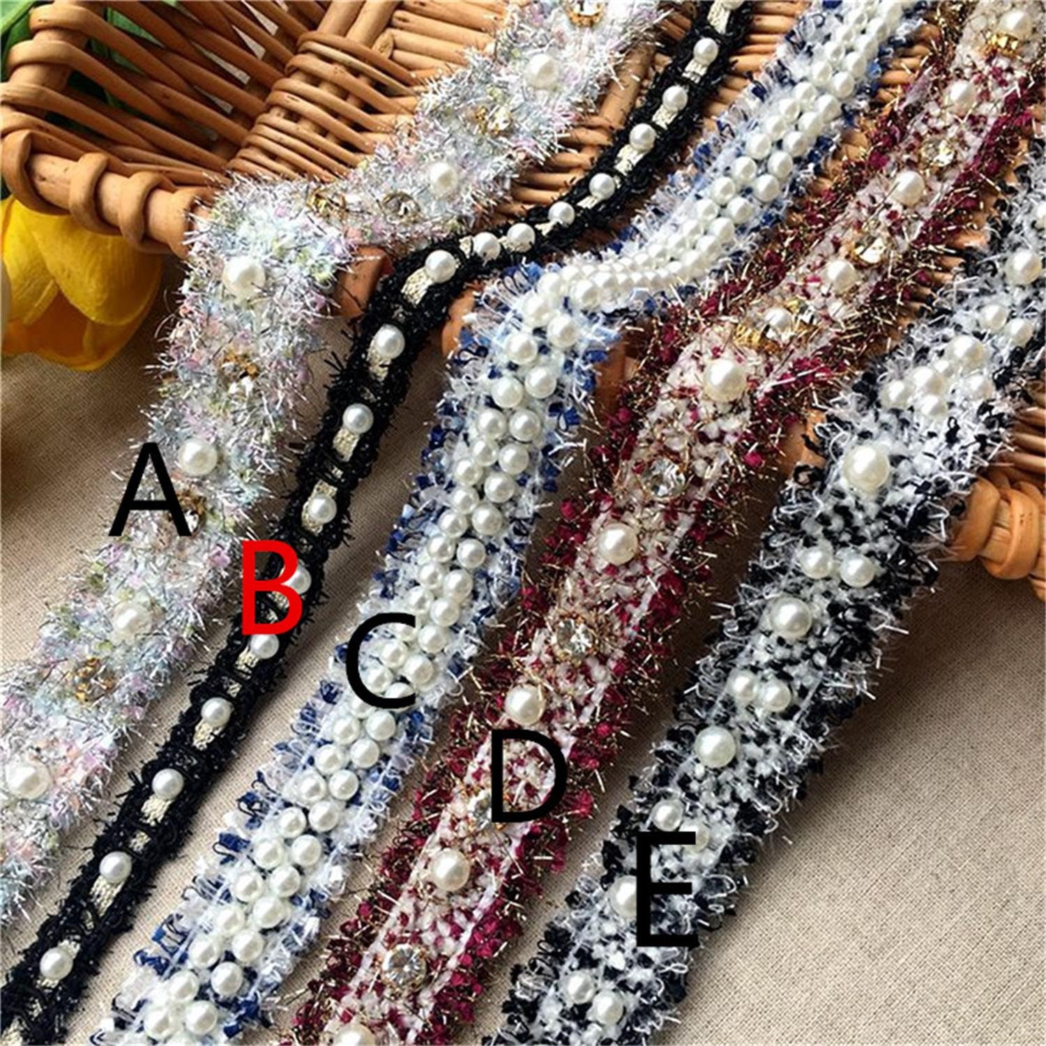 Beaded Sewing Trim, Chic Pearl Beads Trimming Lace for Dresses, Collar,  Cuffs, Jacket - Etsy