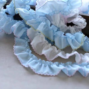 1.3 &quot;wide pure cotton dog tooth edge pleated three-dimensional lace with handmade DIY doll clothing hat decorative edge