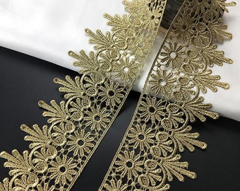 Gold / Silver Embroidery Lace Decoration, DIY Wedding Decoration Lace Decoration, DIY Crown Lace Decoration, Cosplay Lace Decoration