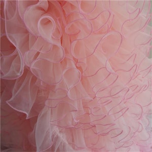 Pale Pink Ruffled Organza Lace Trims Prom Girls' Ruffles - Etsy