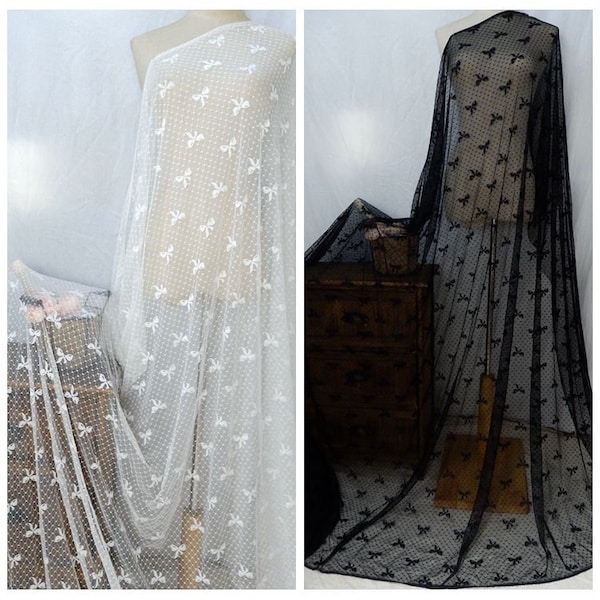 1.5 m wide mesh gauze bow dot dot mesh stretch lace fabric DIY wedding dress