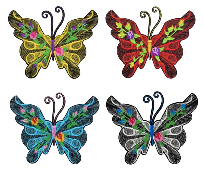 Vintage Color Big Butterfly Embroidery Patch Butterfly Patch Etsy