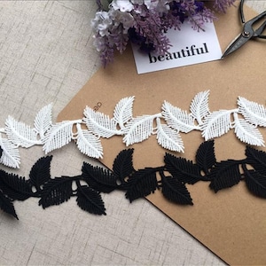 Venice Lace trim, Off white Venice Lace Trim, Super Exquisite Leaves Lace Wedding Bridal Bracelet Jewelry Design