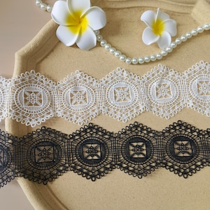 2.75&quot; Venetian hollow lace, DIY lace trim, used for doll skirts, home sewing, weddings