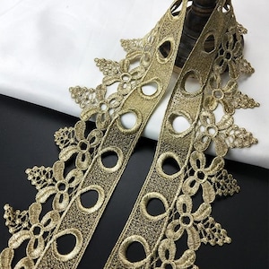 Gold / Silver Embroidery Lace Decoration, DIY Wedding Decoration Lace Decoration, DIY Crown Lace Decoration, Cosplay Lace Decoration